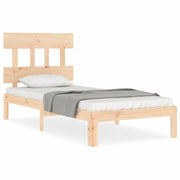 Vetonek Estructura de cama sin colchón madera maciza de pino 90x200 cm