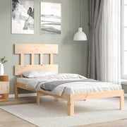 Estructura de cama sin colchón madera maciza de pino 90x200 cm v7510 Vetonek