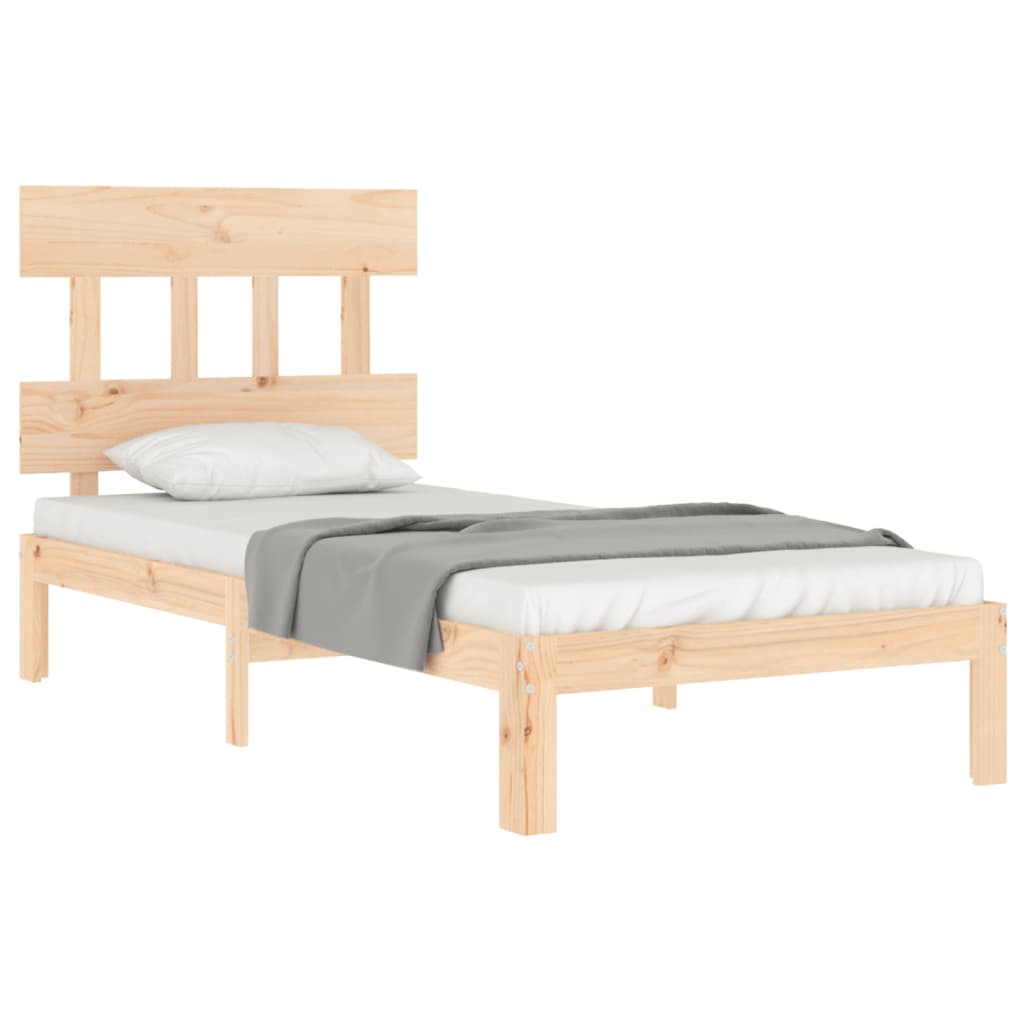 Estructura de cama sin colchón madera maciza de pino 100x200 cm vidaXL