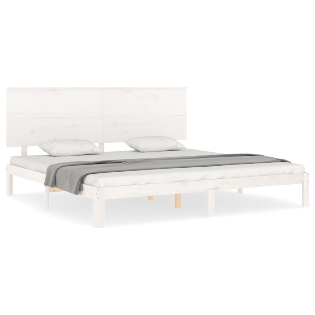 Estructura de cama sin colchón madera maciza blanca 200x200 cm vidaXL