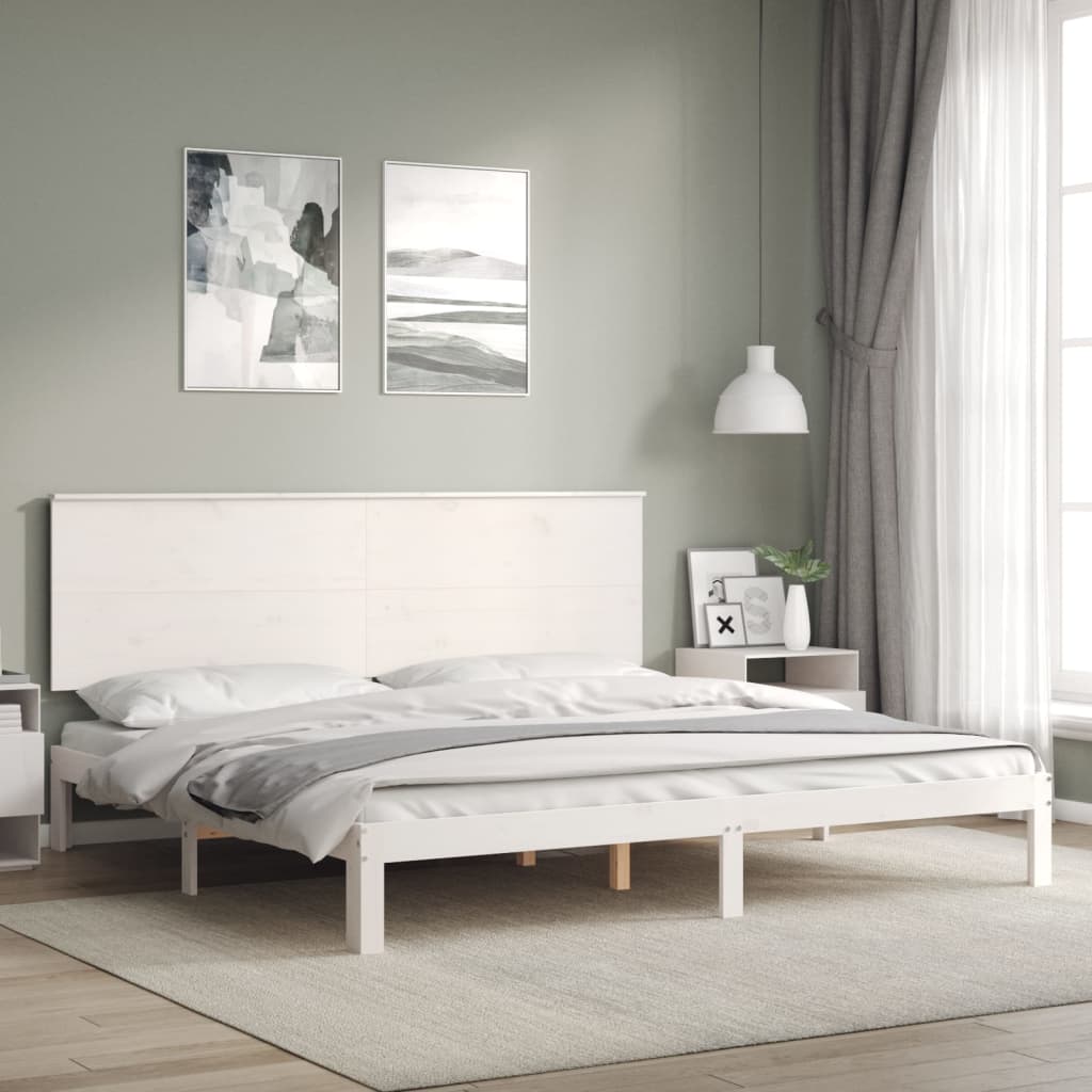 Estructura de cama sin colchón madera maciza blanca 200x200 cm vidaXL