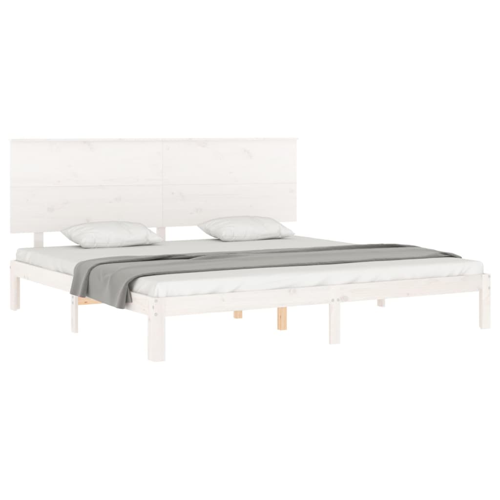 Estructura de cama sin colchón madera maciza blanca 200x200 cm vidaXL