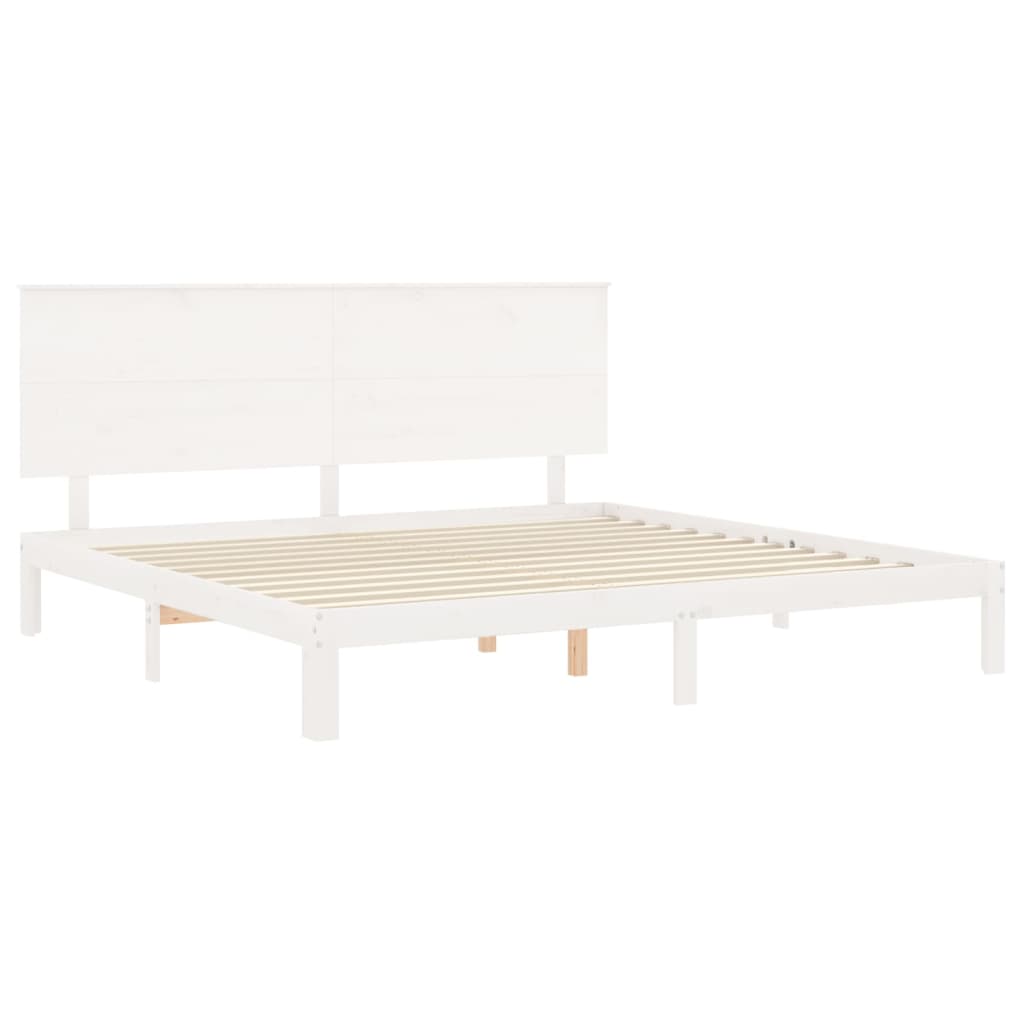 Estructura de cama sin colchón madera maciza blanca 200x200 cm vidaXL