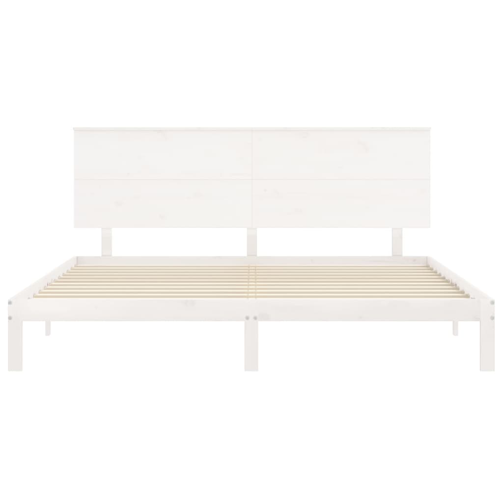 Estructura de cama sin colchón madera maciza blanca 200x200 cm vidaXL