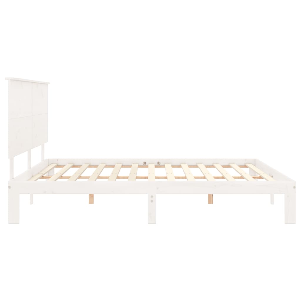 Estructura de cama sin colchón madera maciza blanca 200x200 cm vidaXL