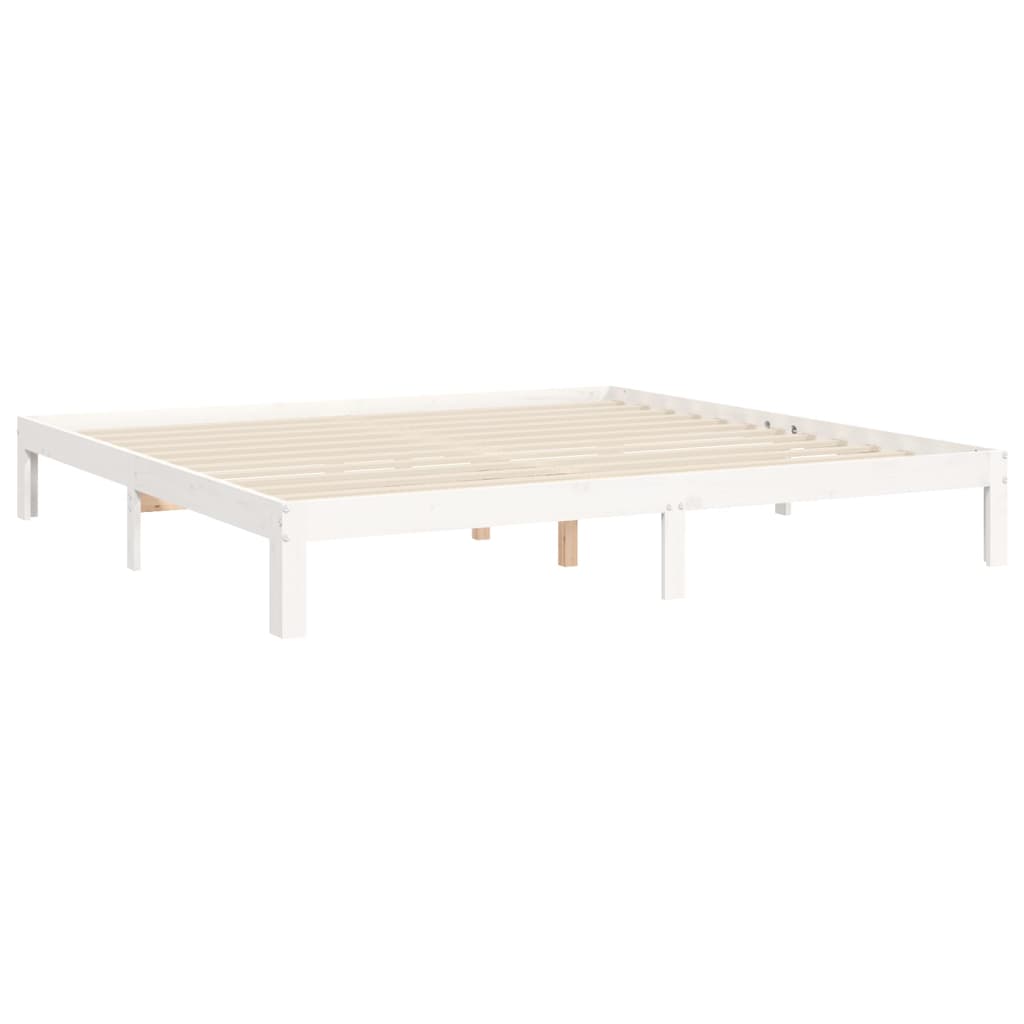 Estructura de cama sin colchón madera maciza blanca 200x200 cm vidaXL