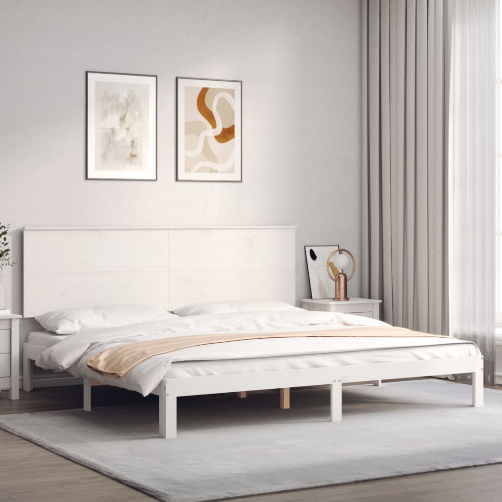 Estructura de cama sin colchón madera maciza blanca 200x200 cm vidaXL