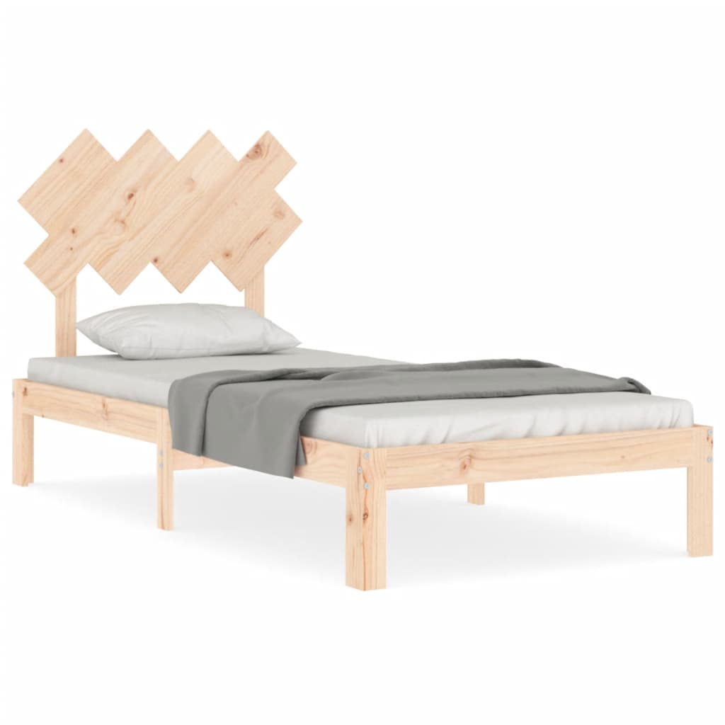 Estructura de cama sin colchón madera maciza de pino 90x200 cm vidaXL