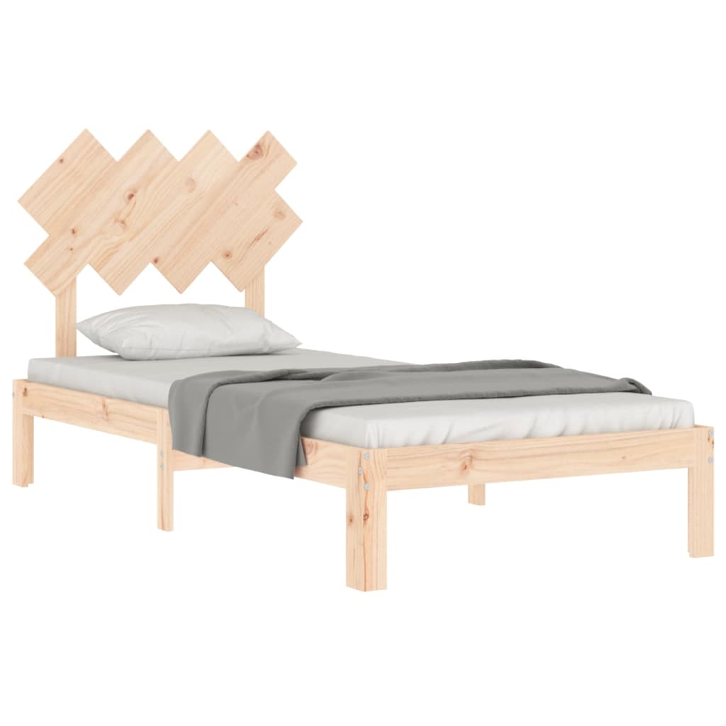 Estructura de cama sin colchón madera maciza de pino 90x200 cm vidaXL