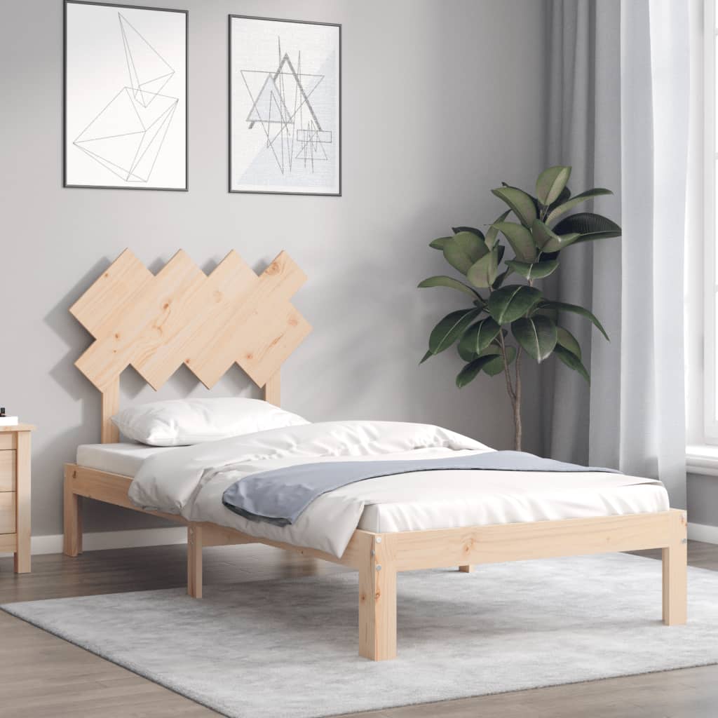 Estructura de cama sin colchón madera maciza de pino 90x200 cm vidaXL