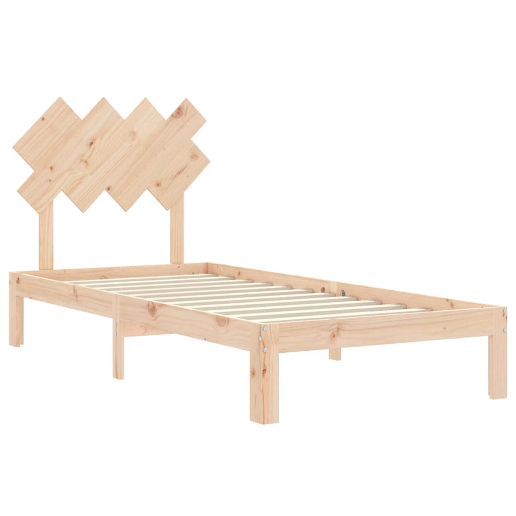 Estructura de cama sin colchón madera maciza de pino 90x200 cm vidaXL