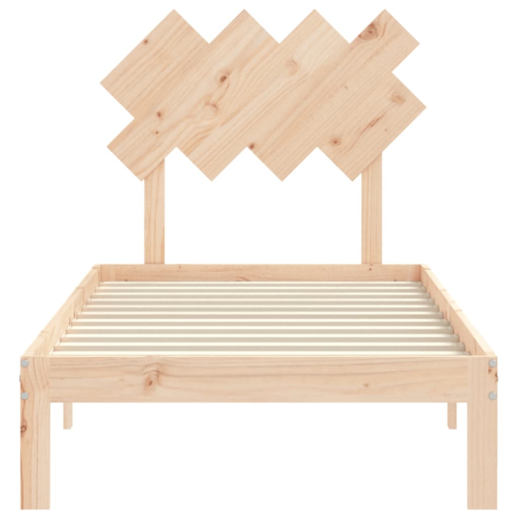 Estructura de cama sin colchón madera maciza de pino 90x200 cm vidaXL