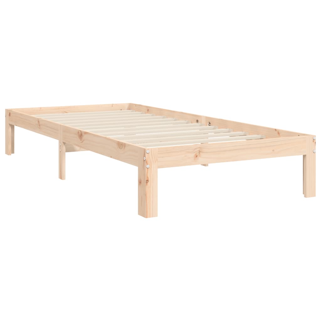 Estructura de cama sin colchón madera maciza de pino 90x200 cm vidaXL