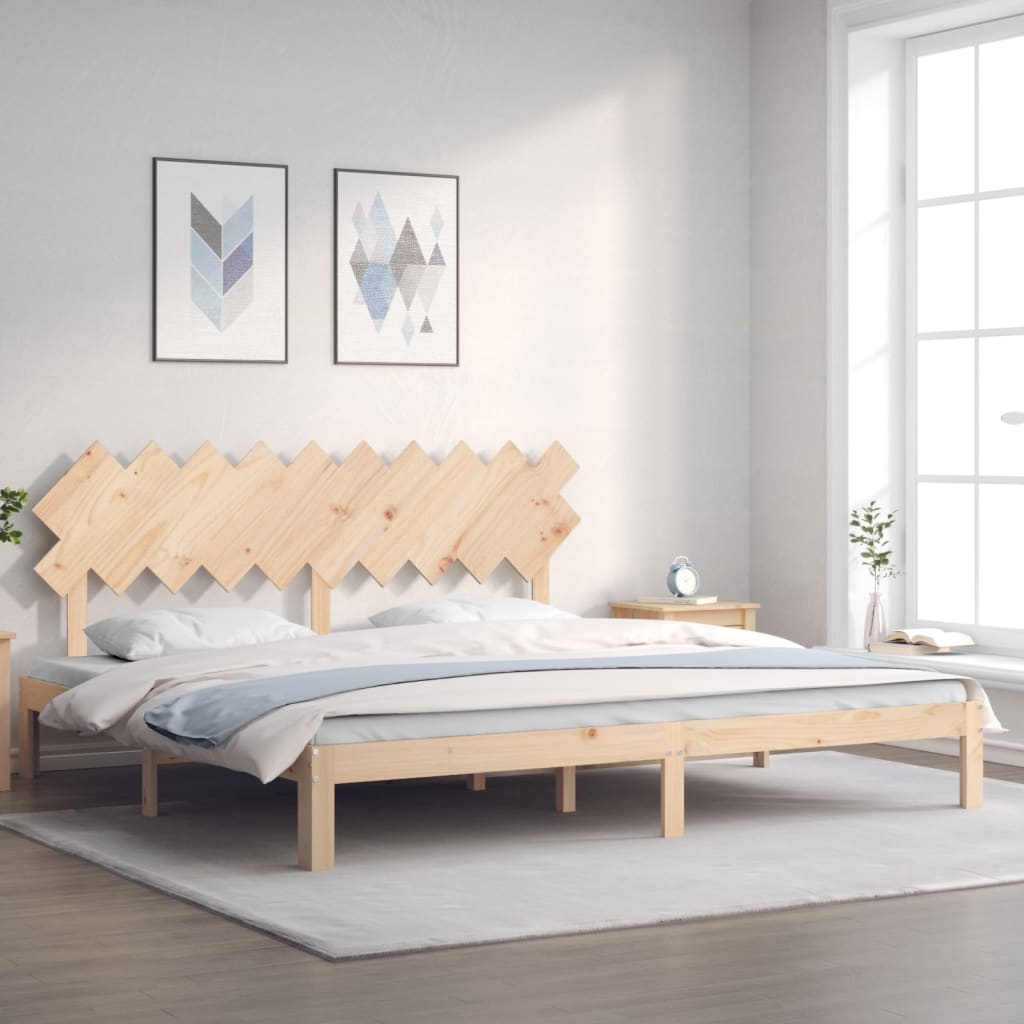 Vetonek Estructura de cama sin colchón madera maciza de pino 200x200 cm