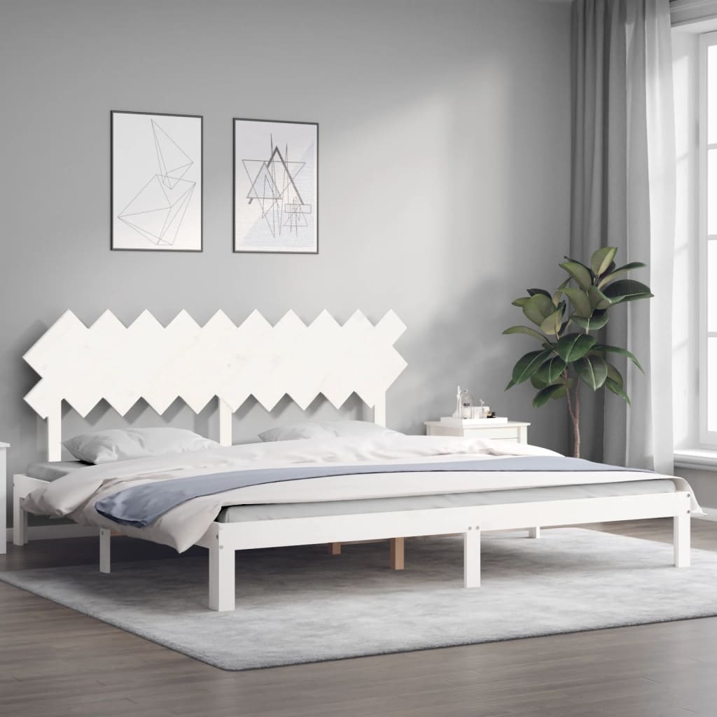 Estructura de cama sin colchón madera maciza blanca 200x200 cm vidaXL