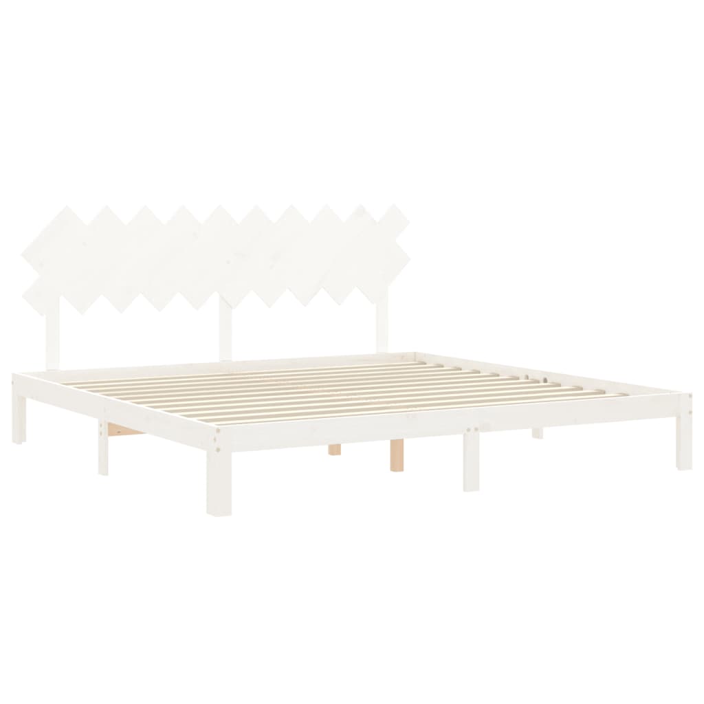 Estructura de cama sin colchón madera maciza blanca 200x200 cm vidaXL