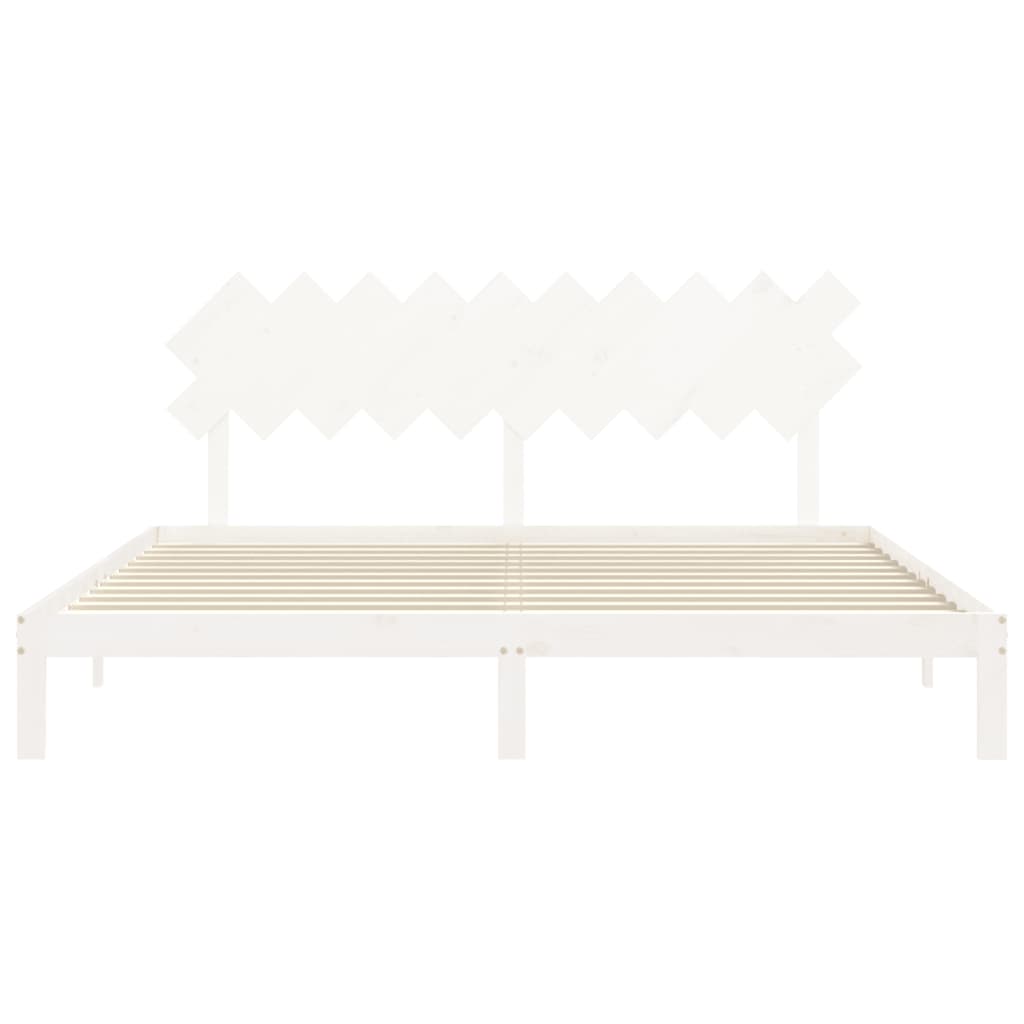 Estructura de cama sin colchón madera maciza blanca 200x200 cm vidaXL