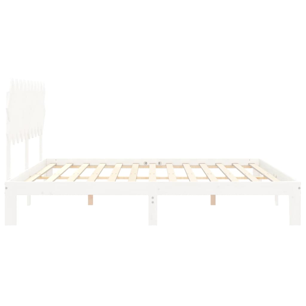 Estructura de cama sin colchón madera maciza blanca 200x200 cm vidaXL