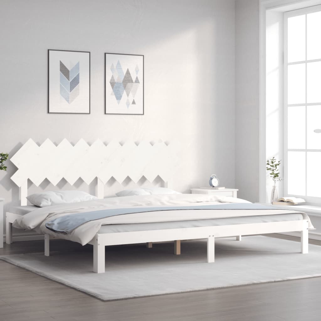 Estructura de cama sin colchón madera maciza blanca 200x200 cm vidaXL