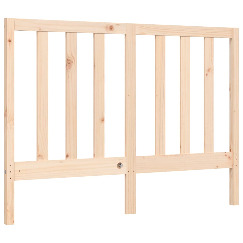 Estructura de cama de matrimonio con cabecero madera maciza vidaXL