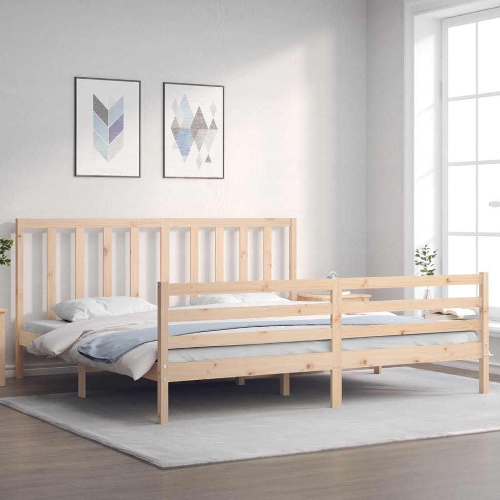 Vetonek Estructura de cama sin colchón madera maciza de pino 200x200 cm