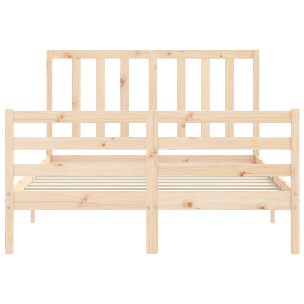 Estructura de cama sin colchón madera maciza de pino 140x190 cm vidaXL