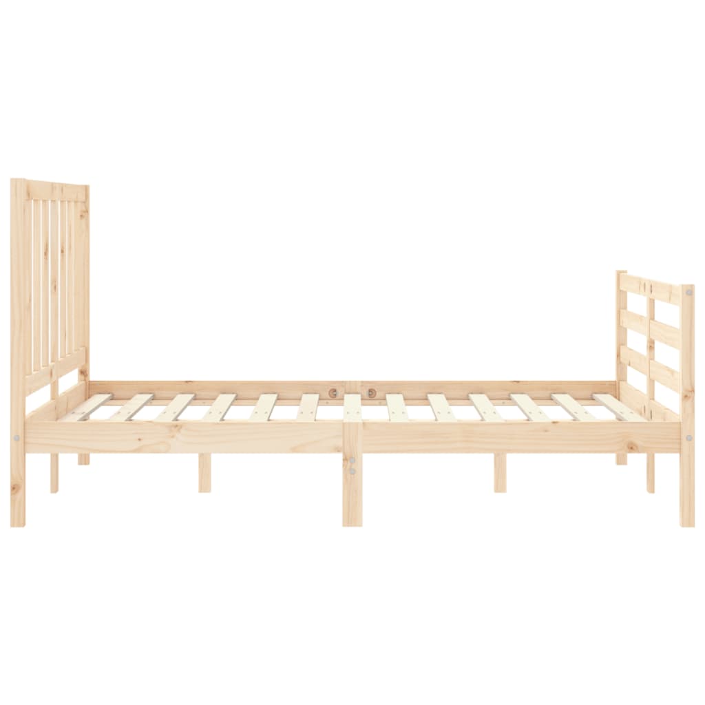 Estructura de cama sin colchón madera maciza de pino 140x190 cm vidaXL