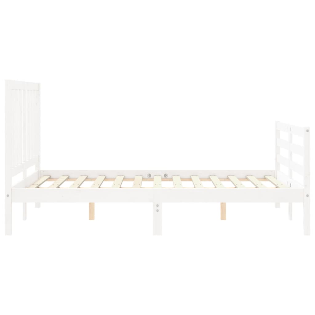 Estructura de cama sin colchón madera de pino blanca 140x200 cm vidaXL