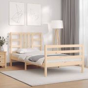 Estructura de cama sin colchón madera maciza de pino 90x200 cm v0763 - Vetonek
