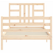 Estructura de cama sin colchón madera maciza de pino 90x200 cm v0763 - Vetonek