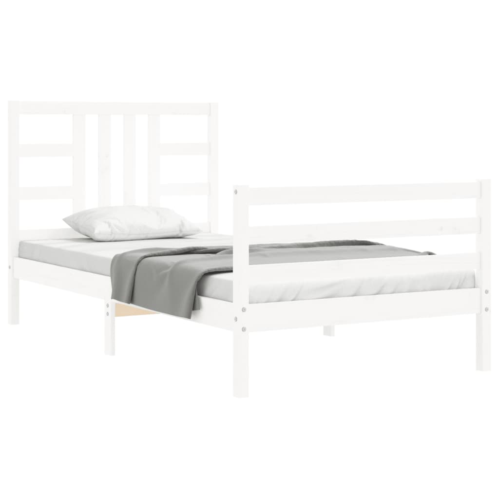 Estructura cama sin colchón madera maciza pino blanca 100x200cm vidaXL