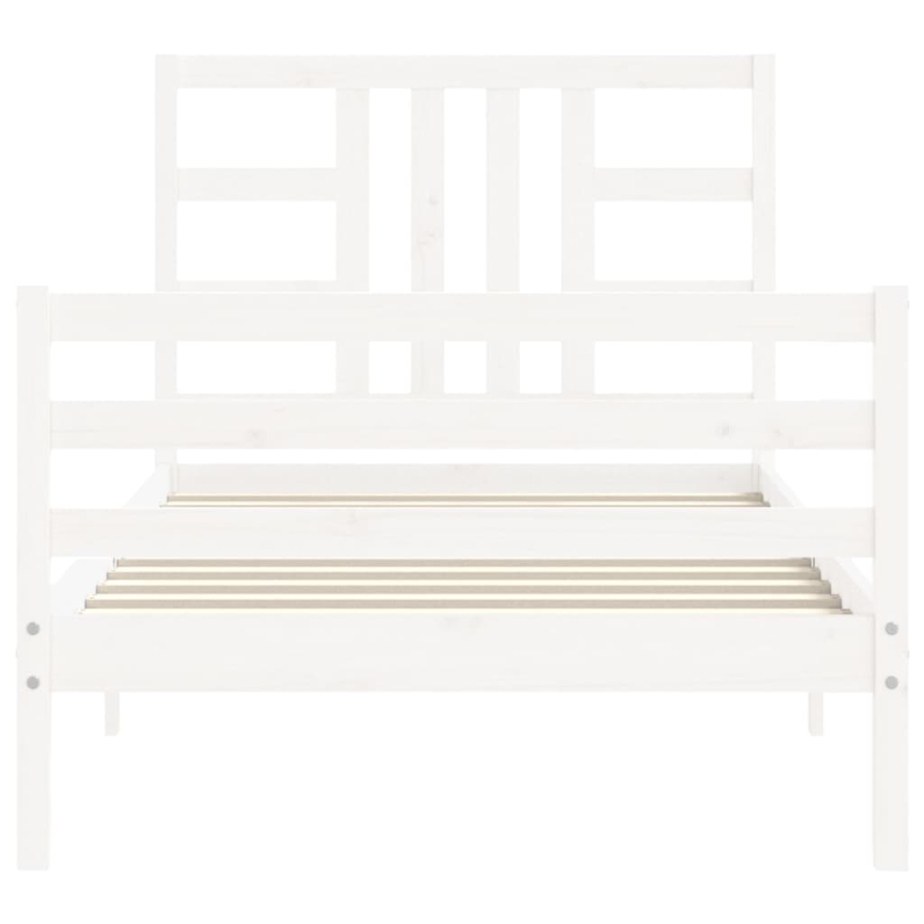 Estructura cama sin colchón madera maciza pino blanca 100x200cm vidaXL