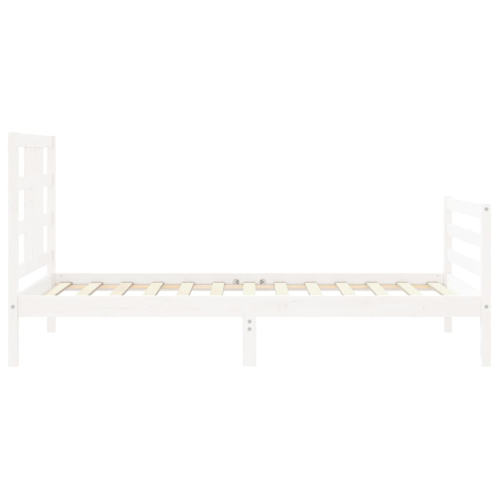 Estructura cama sin colchón madera maciza pino blanca 100x200cm vidaXL