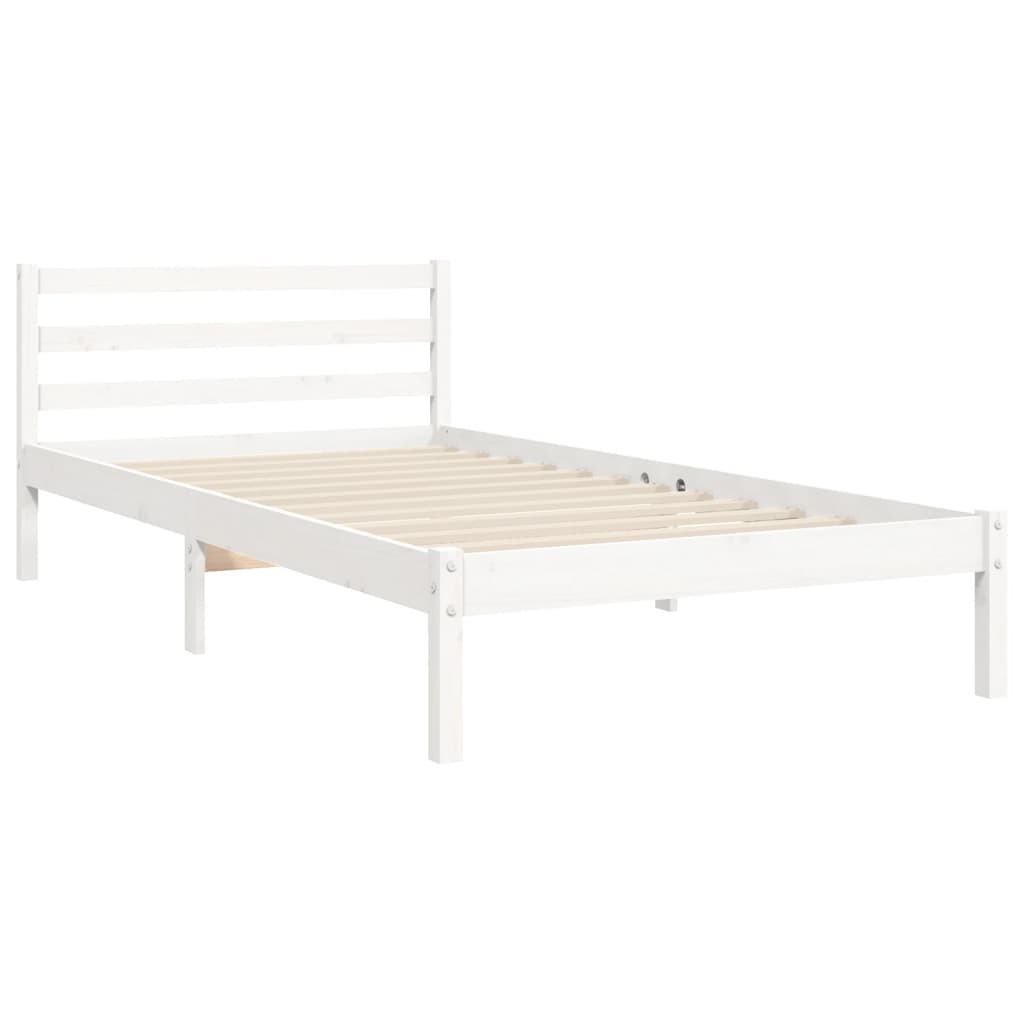 Estructura cama sin colchón madera maciza pino blanca 100x200cm vidaXL