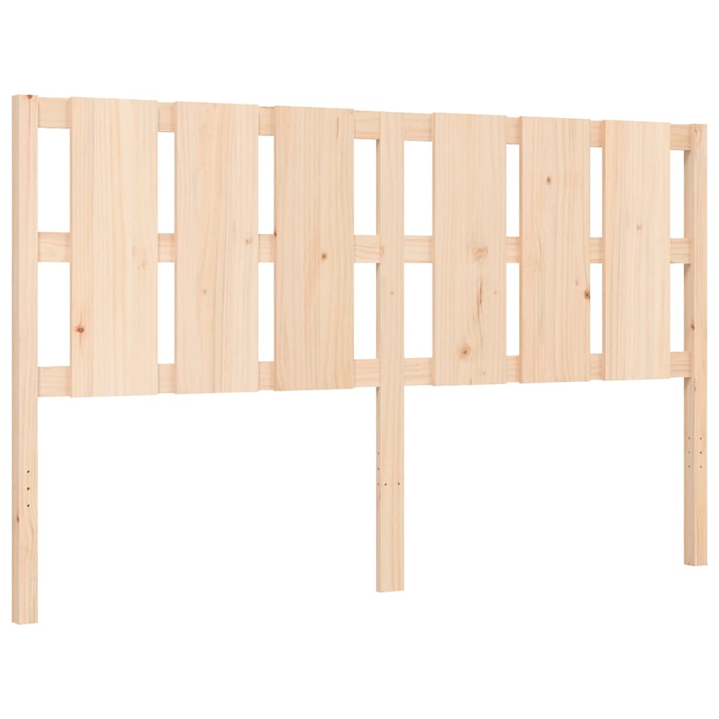 Estructura de cama de matrimonio con cabecero madera maciza vidaXL