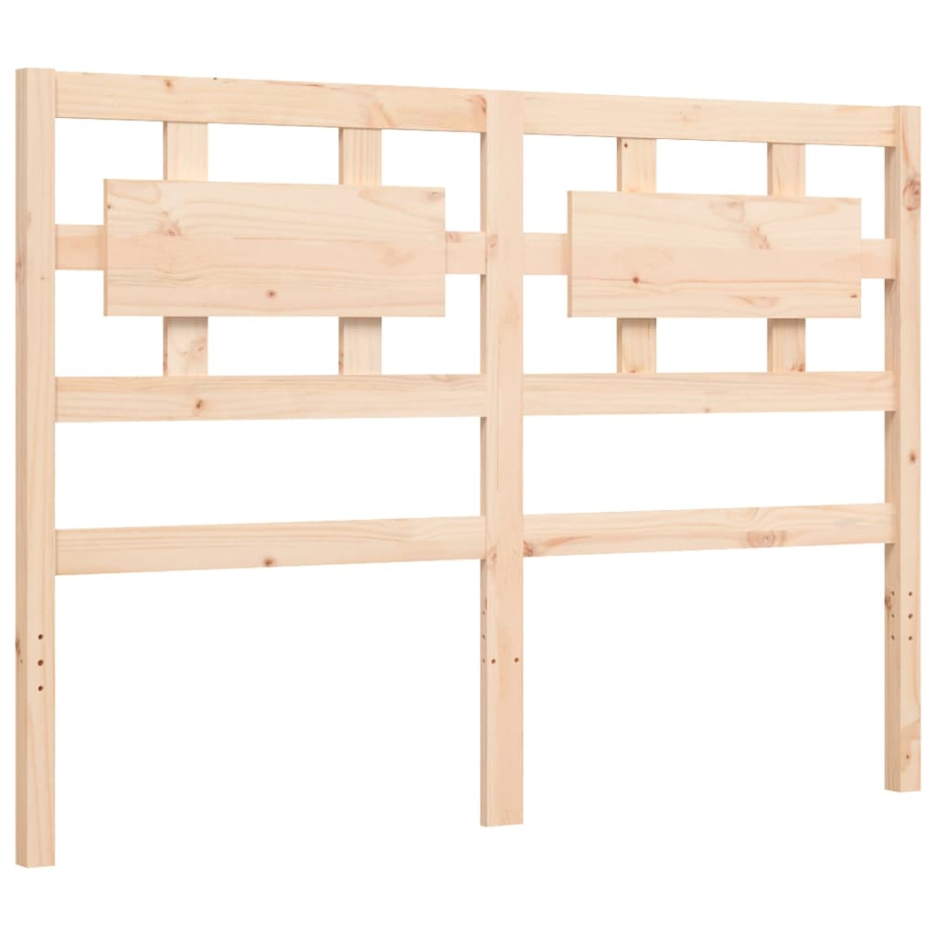 Estructura de cama de matrimonio con cabecero madera maciza vidaXL