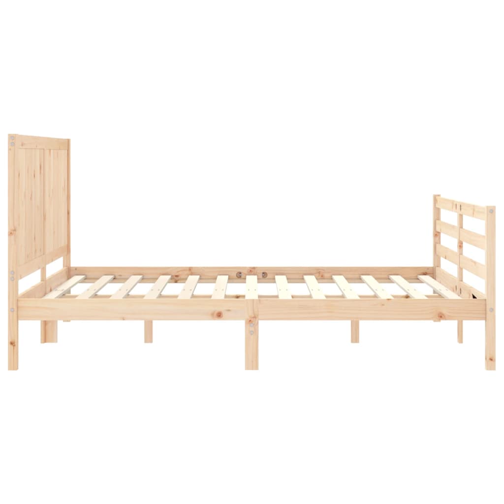 Estructura de cama con cabecero madera maciza 160x200 cm vidaXL