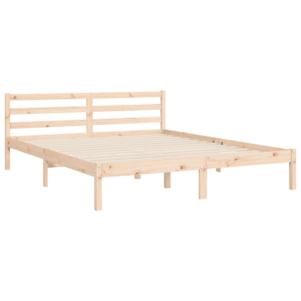 Estructura de cama con cabecero madera maciza 160x200 cm vidaXL