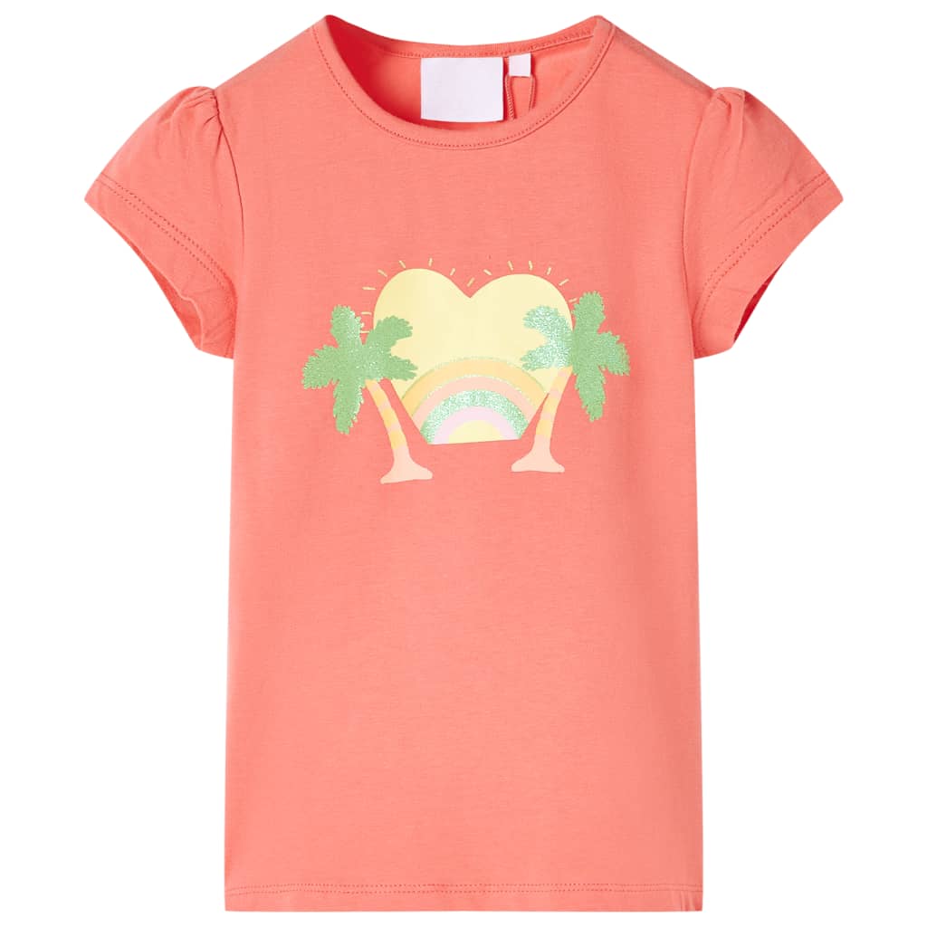 Camiseta infantil color coral 92