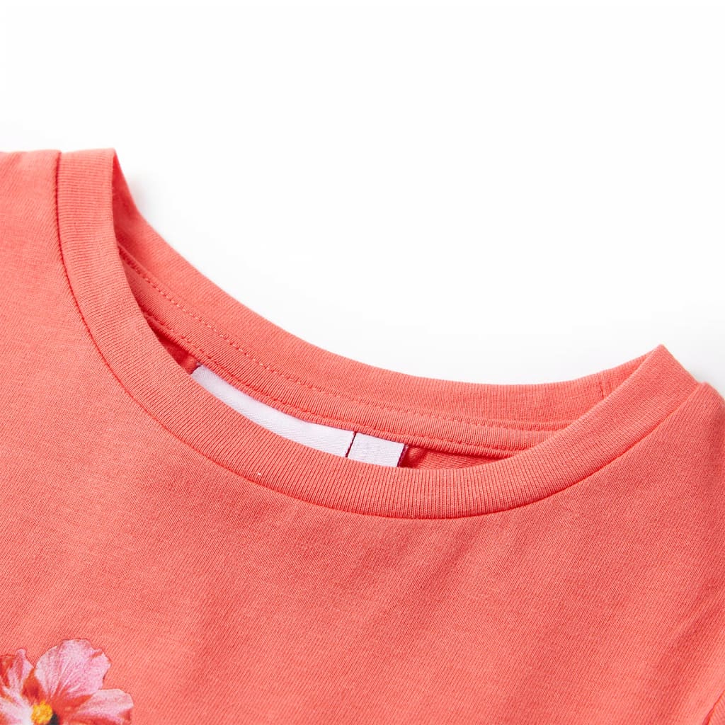 Camiseta infantil color coral 104