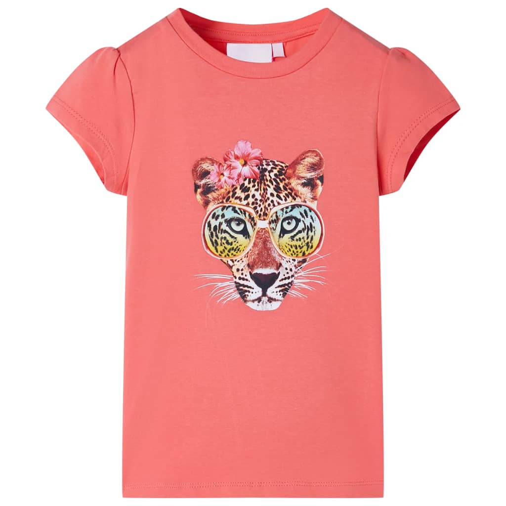 Camiseta infantil color coral 104