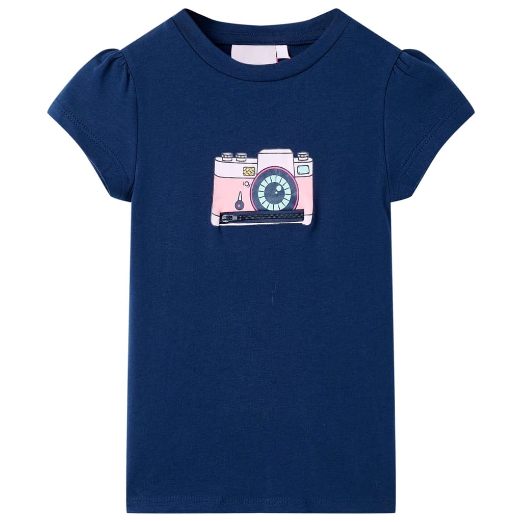 Camiseta infantil azul marino 92