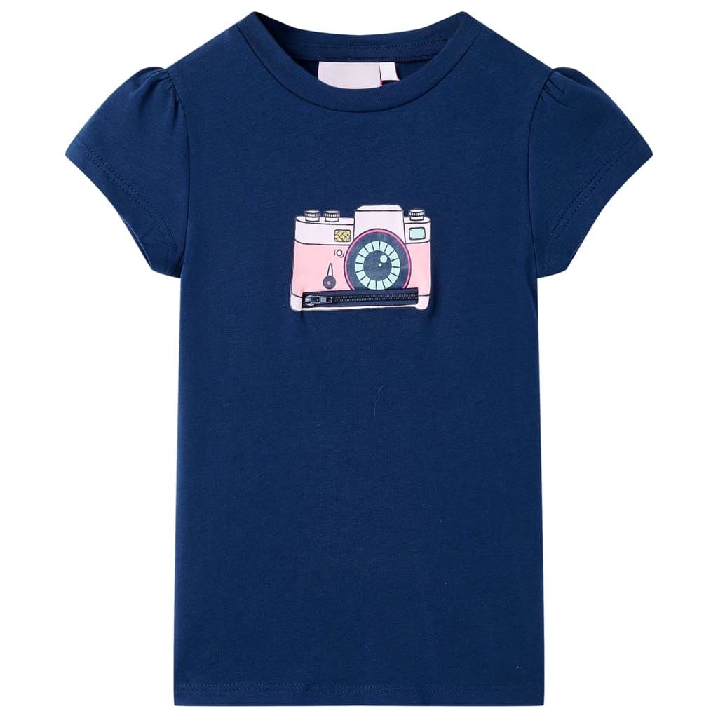 Camiseta infantil azul marino 116