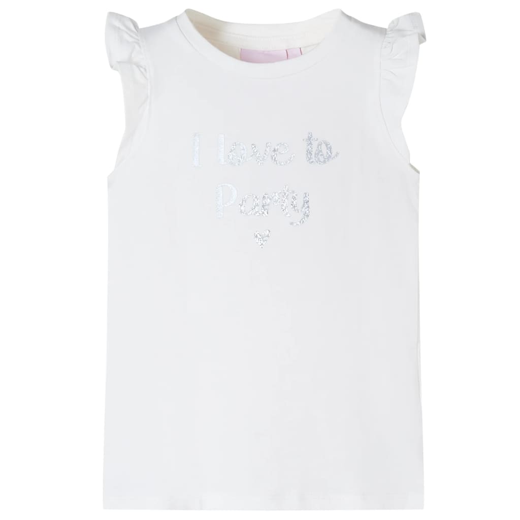 Vetonek Camiseta infantil con mangas de volantes blanco 140