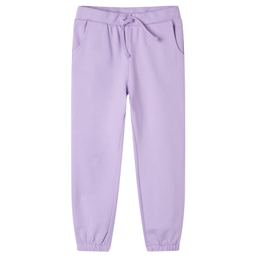 Pantalones de chándal infantiles color lila 140