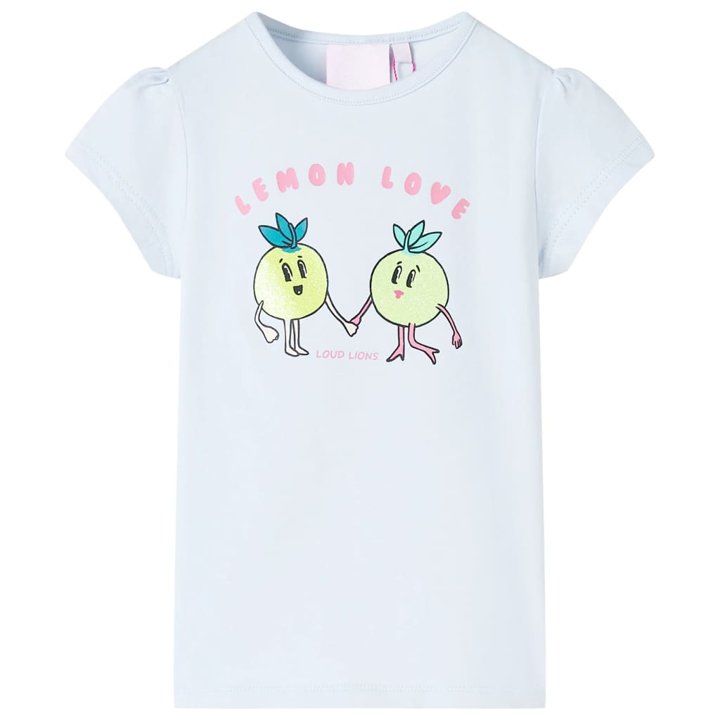 Camiseta infantil azul claro 116