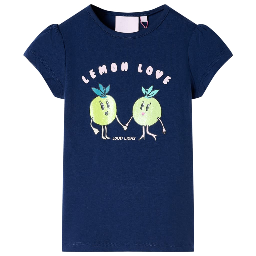 Camiseta infantil azul marino 140