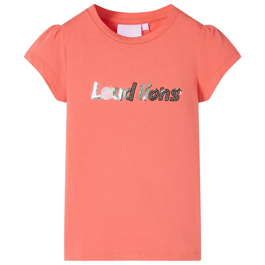 Vetonek Camiseta infantil de manga casquillo coral 116