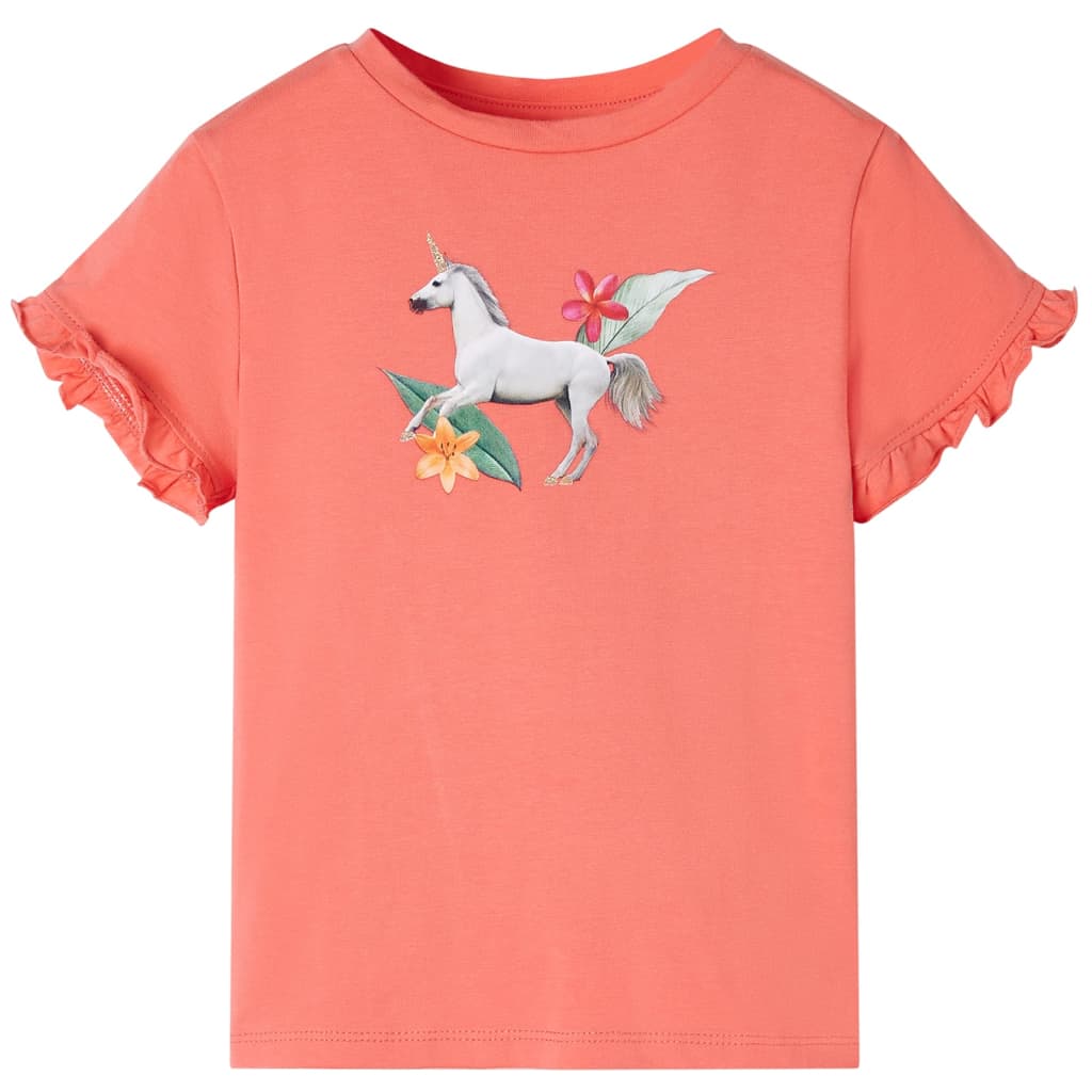 Camiseta infantil de manga corta coral 92