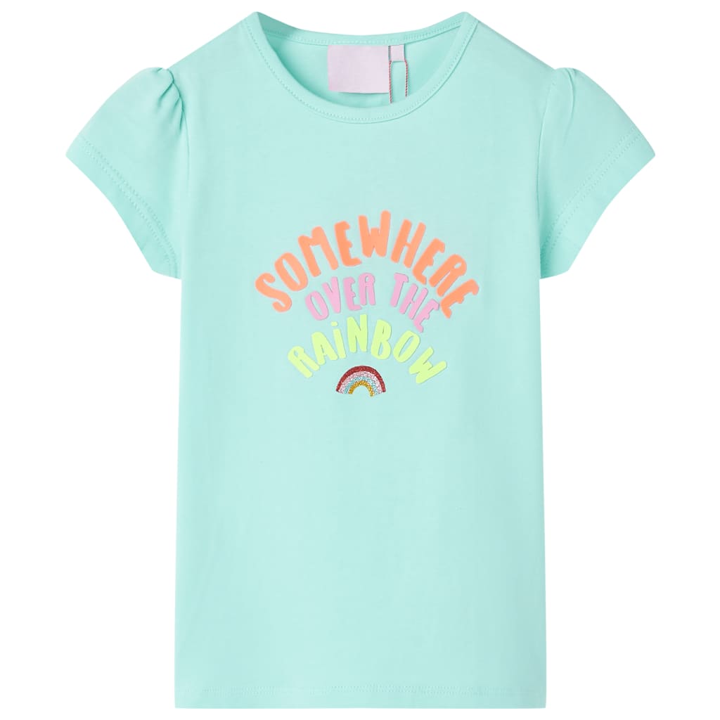 Camiseta infantil aguamarina claro 104